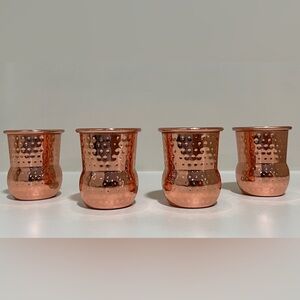 Highball Moscow
Mule Shot Glasses,
Hammmered Copper Finish
4 Set 2oz